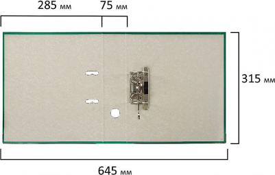 Папка-регистратор, покрытие пластик, 75 мм, ПРОЧНАЯ, с уголком, зеленая, 226597 – фото 3