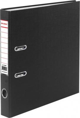 Папка-регистратор с покрытием из ПВХ, 50 мм, черная, 220886 – фото 5