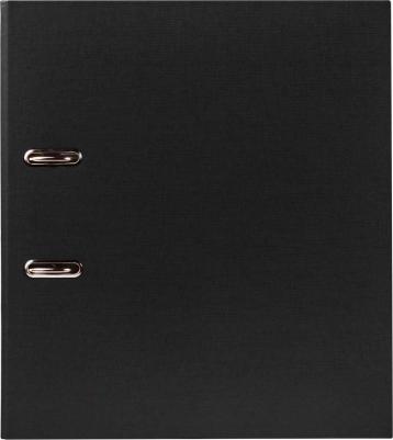 Папка-регистратор с покрытием из ПВХ, 70 мм, черная, 220891 – фото 3