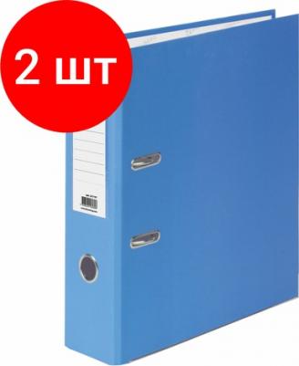 Папка-регистратор с уголком, 80 мм, голубая – фото 5