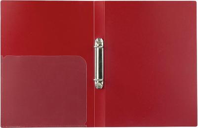 Папка с боковым металлическим прижимом и внутренним карманом "Contract", красная, до 100 л., 0,7 мм, 221788 – фото 1