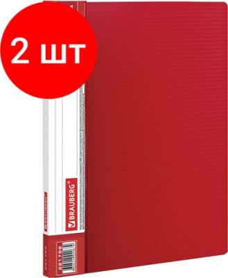 Папка с боковым металлическим прижимом и внутренним карманом "Contract", красная, до 100 л., 0,7 мм, 221788 – фото 7