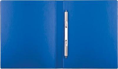 Папка с металлическим пружинным скоросшивателем, картон/ПВХ, 35 мм, синяя, до 290 листов, 223187 – фото 9