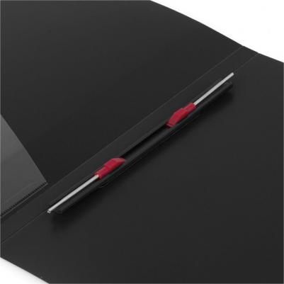 Папка с металлическим скоросшивателем и внутренним карманом "Contract", черная, до 100 л., 0,7 мм, 221781 – фото 13