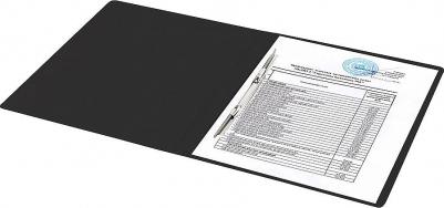 Папка с металлическим скоросшивателем стандарт, черная, до 100 листов, 0,6 мм, 221634 – фото 4