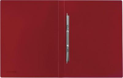 Папка с металлическим скоросшивателем стандарт, красная, до 100 листов, 0,6 мм, 221632 – фото 1