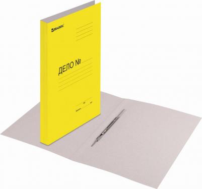 Скоросшиватель картонный мелованный, гарантированная плотность 360 г/м2, желтый, до 200 листов, 121520 – фото 5