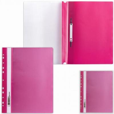 Скоросшиватель пластиковый с перфорацией, А4, 140/180 мкм, красный, 226582 – фото 3