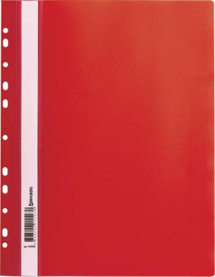 Скоросшиватель пластиковый с перфорацией, А4, 140/180 мкм, красный, 226582 – фото 7