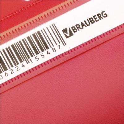 Скоросшиватель пластиковый с перфорацией, А4, 140/180 мкм, красный, 226582 – фото 10