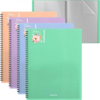 Папка файловая пластиковая на спирали Matt Pastel Bloom представляет собой удобное и практичное решение для хранения и организации документов формата
