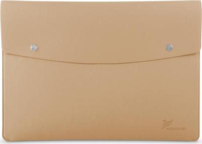 Папка для документов канцелярская, А4 формата, папка - конверт из экокожи на кнопке, цвет бежевый