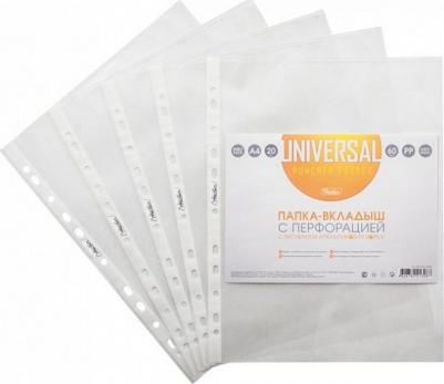 Папка-вкладыш Universal А4ф плотность 60 мкм апельсиновая корка 20 шт