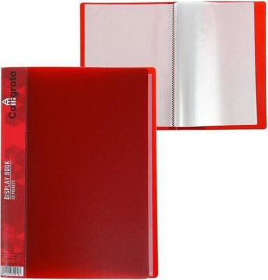 Папка с файлами 20 файлов, A5 красный пластик карман – фото 4