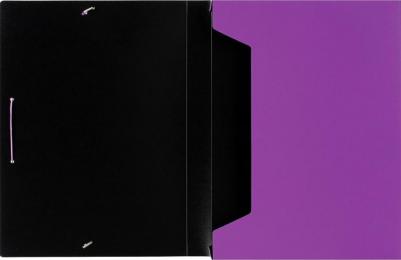 Папка-короб на резинках А4 пластиковая сиреневая – фото 4