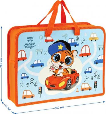 Папка с ручками А4, "Tiger", пластик, на молнии, 75мм – фото 7