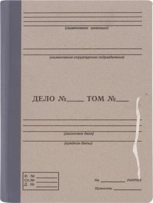Папка архивная для переплета "Форма 21", 40 мм, с гребешками, БУРАЯ, 4 отверстия, завязки – фото 6
