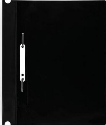 Папка-скоросшиватель пластиковая, перфорация A4, 160 мкм, черная – фото 3