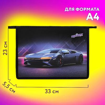 Папка для тетрадей A4, 1 отделение, пластик, на молнии, "Street power" – фото 4