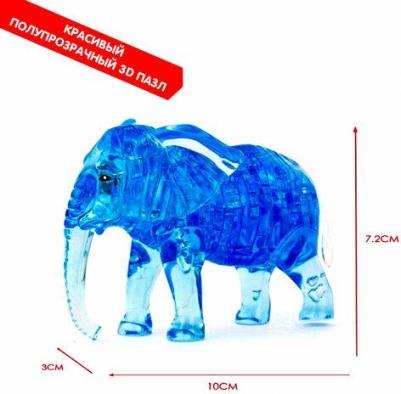 Пазл 3D. Магия кристаллов Слон, 41 деталь – фото 1