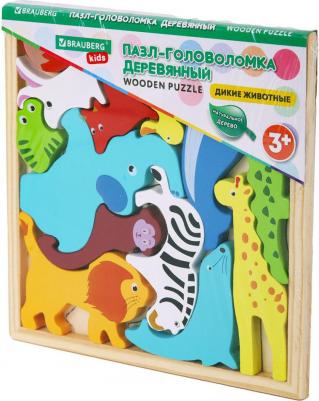 Пазл для малышей деревянный Монтессори от 3 лет, сортер головоломка Дикие животные, развивающие игрушки для детей, Kids, 665250 – фото 5