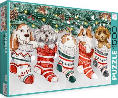 Пазл Новогодние щенки, 1500 элементов, арт. PZL-1500/14 – фото 3