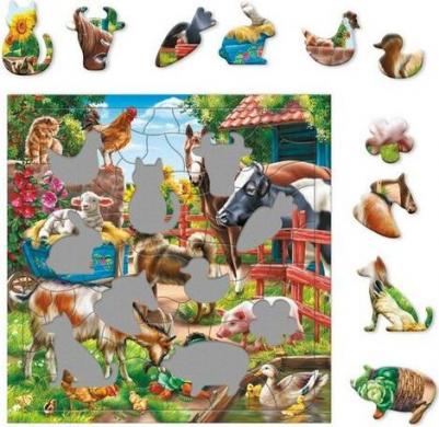 Пазл фигурный на подложке На ферме, 80 деталей – фото 2