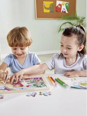 Пазл для детей HapeЕдинорог и принцесса - вместе навсегда, 2в1 E1642_HP