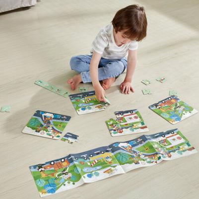 Пазлы для детей Спасательные машины, 4в1, 76 элементов, серия Умняша E1639_HP