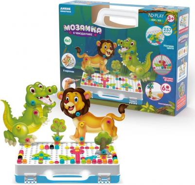 Мозаика в чемоданчике Дикие животные 4в1