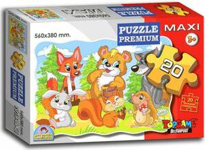 Макси-пазлы "Лесные зверята", 20 деталей 6900094549369 – фото 1