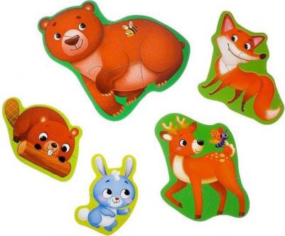 Набор пазлов Лесные жители 5шт. 20эл 5378740 – фото 2
