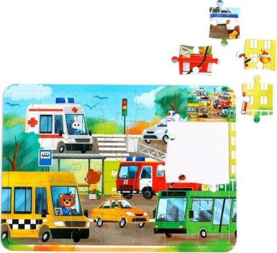 Пазл Полезные машины, 34 детали + раскраска, в рамке 4659723 – фото 1