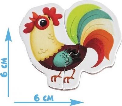 Пазл в металлической коробке Веселые зверята 40 дет. 4868651 – фото 3