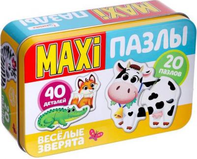Пазл в металлической коробке Веселые зверята 40 дет. 4868651 – фото 7