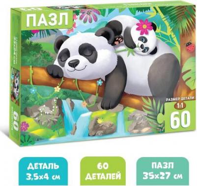 Пазлы детские "Панды", 60 элементов – фото 1