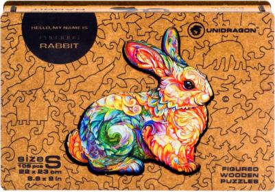 Деревянный пазл Драгоценный Кролик 22 x 23 см, 106 дет – фото 8