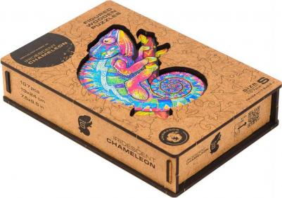 Деревянный пазл Радужный хамелеон S 19х24 см, 107 дет – фото 4