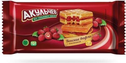 Вафли венские с земляничным джемом 100 г – фото 5