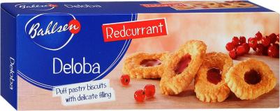 Печенье слоеное Deloba с красной смородиной 100 г