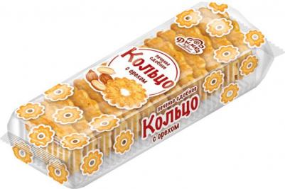 Печенье Кольцо песочное с орехом 225 г – фото 1