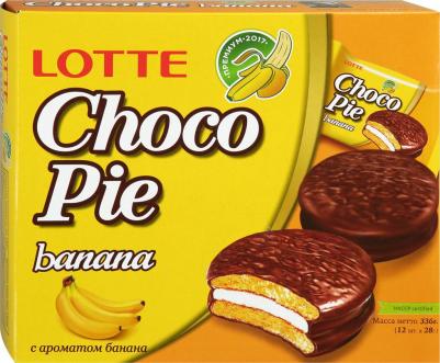 Пирожное Choco Pie банановое 336 г (12 штук в упаковке) – фото 11