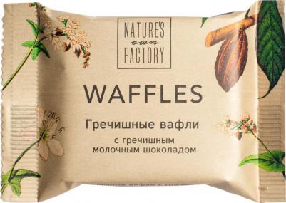 Гречишные вафли с гречишным молочным шоколадом, - 20 г – фото 1