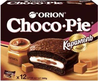 Печенье "Choco Pie Dark Caramel" темный шоколад, карамельное, 360 г, О0000013514 – фото 2