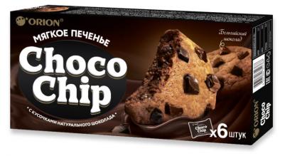 Печенье сдобное Choco Chip с кусочками шоколада, 120 г – фото 1