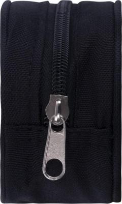 Пенал-косметичка овальный, полиэстер, "Black", 22х9х5 см, 229271 – фото 8