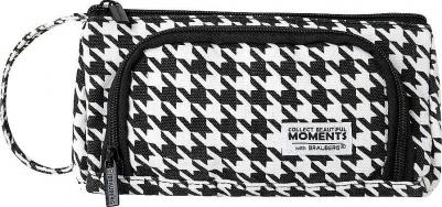 Пенал-косметичка с ручкой, 1 откидная планка, полиэстер, 22x10х8 см, "Houndstooth", 271560 – фото 1