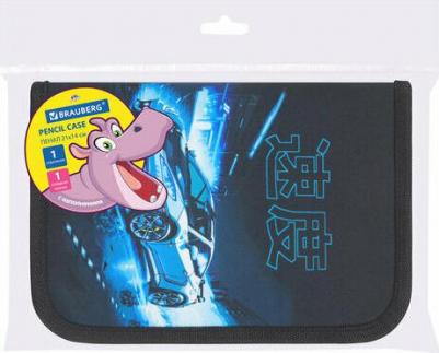 Пенал с наполнением, 1 отделение, 1 откидная планка, 24 предмета, 21 х 14 см "Night race" – фото 1