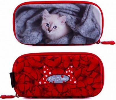 Пенал школьный для девочки, жесткий без наполнения, размер 24х11х4 см 4627175745541