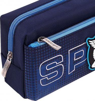 Пенал, 2 отделения, полиэстер, Super, синий, 21х6х9 см, 270277 – фото 4